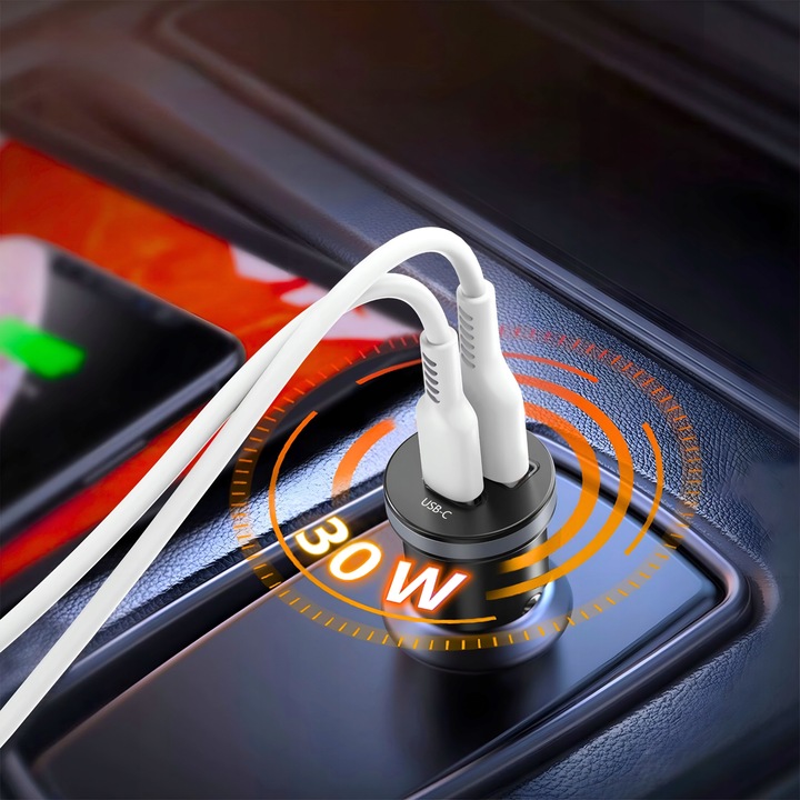 Ładowarka samochodowa , USB typ C Agiler 3000 mA