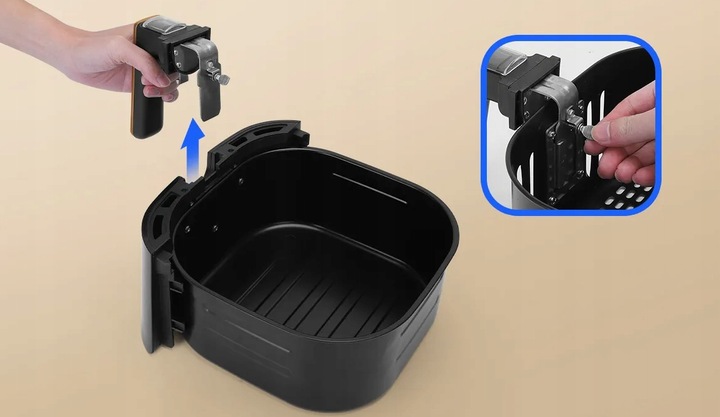 FRYTKOWNICA BEZTŁUSZCZOWA AIR FRYER 7L 1900W XL FRYTOWNICA LCD SMART