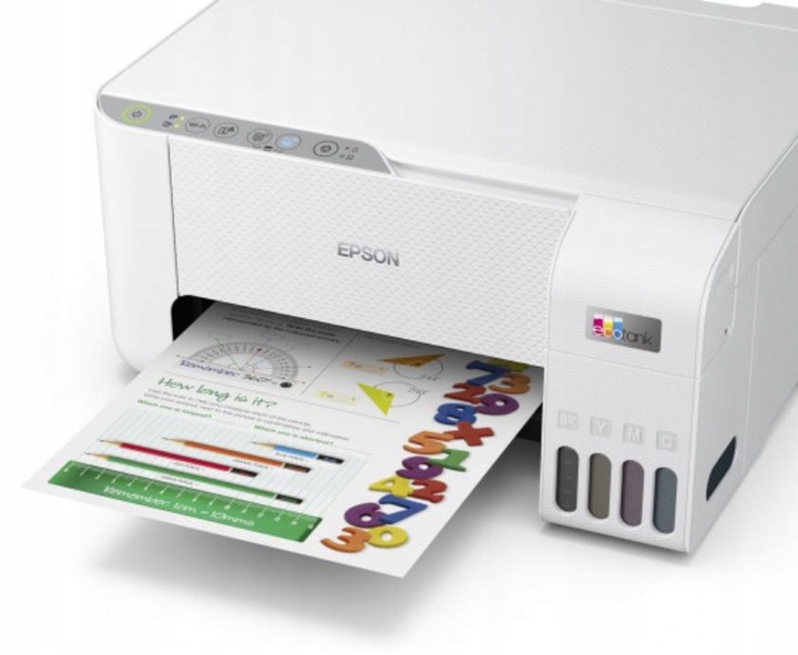 DRUKARKA Atramentowa EPSON EcoTank Biała WIFI 3w1 DRUK SKAN KOPIA + TUSZE
