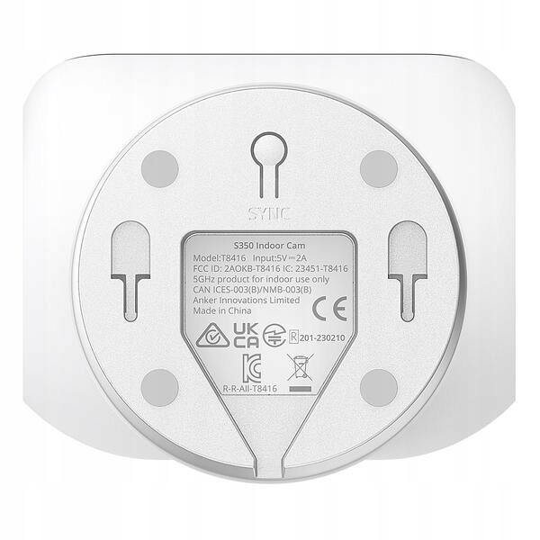 Eufy S350 Inteligentna kamera IP Eufy S350 4K+2K 130° WIFI 6 PTZ wewnętrzna