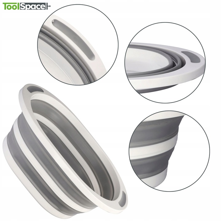 MISKA SKŁADANA SILIKONOWA 12L DO ZLEWU NA KEMPING TURYSTYCZNA