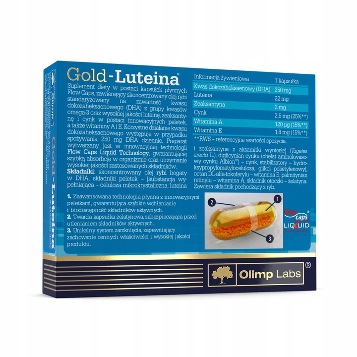 OLIMP GOLD-LUTEINA 30kaps LEPSZE WIDZENIE WZROK