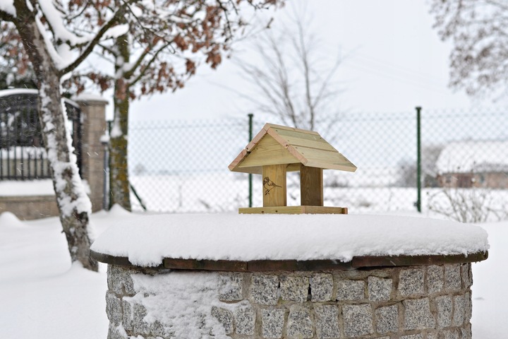 ECO Karmnik Dla Ptaków XXL+ DREWNIANY Solidny DIY Łatwy Montaż BUDKA