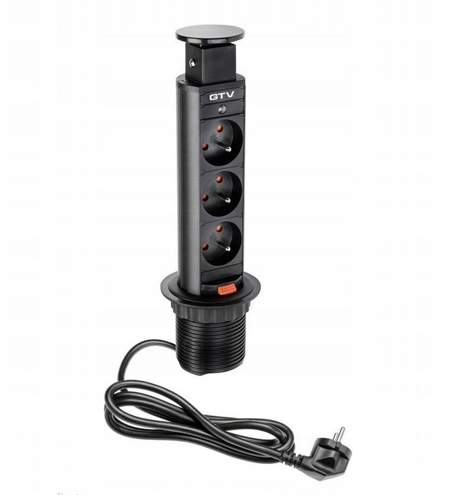 GNIAZDO POTRÓJNE CHOWANE W BLAT NABLATOWE GNIAZDKO