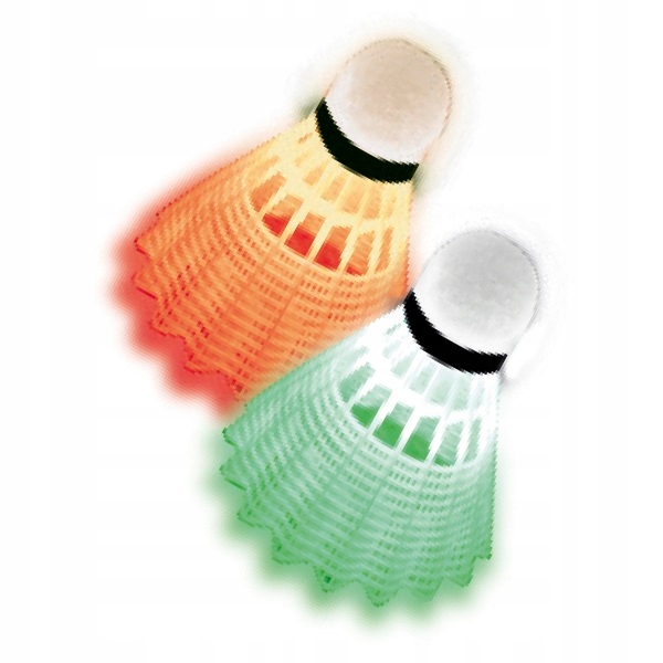 Zestaw 3 Lotek Lotki do Badmintona Świecące LED