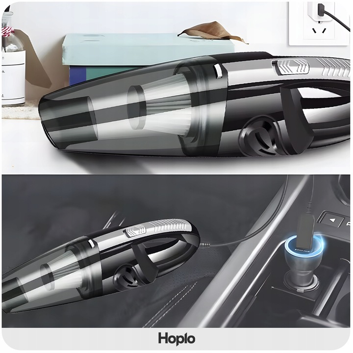 ODKURZACZ SAMOCHODOWY Bezprzewodowy AKUMULATOROWY Ręczny 120W HEPA