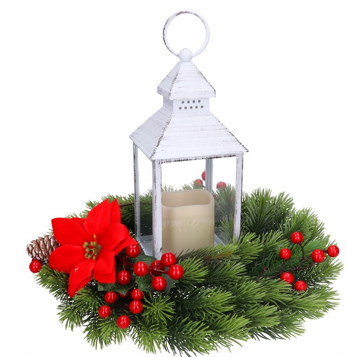 WIANEK ŚWIERKOWY ŚWIĄTECZNY ADWENTOWY STROIK WIENIEC JAK ŻYWY DUŻY PREMIUM