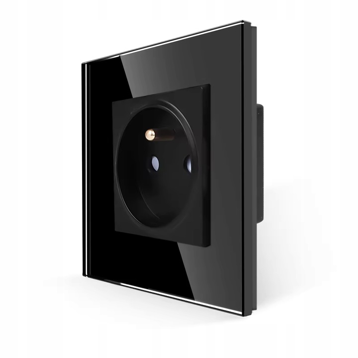 KONTAKT GNIAZDKO ELEKTRYCZNE Z BOLCEM SZKLANE FI60 POJEDYNCZE CZARNE