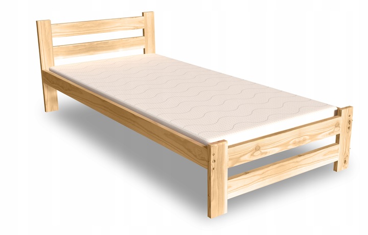 ŁÓŻKO DREWNIANE 100x200 B sosnowe WYSOKI ZAGŁÓWEK Producent