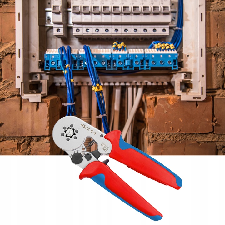 ZACISKARKA PRASKA do tulejek kablowych SZEŚCIOKĄTNA kabli konektorów
