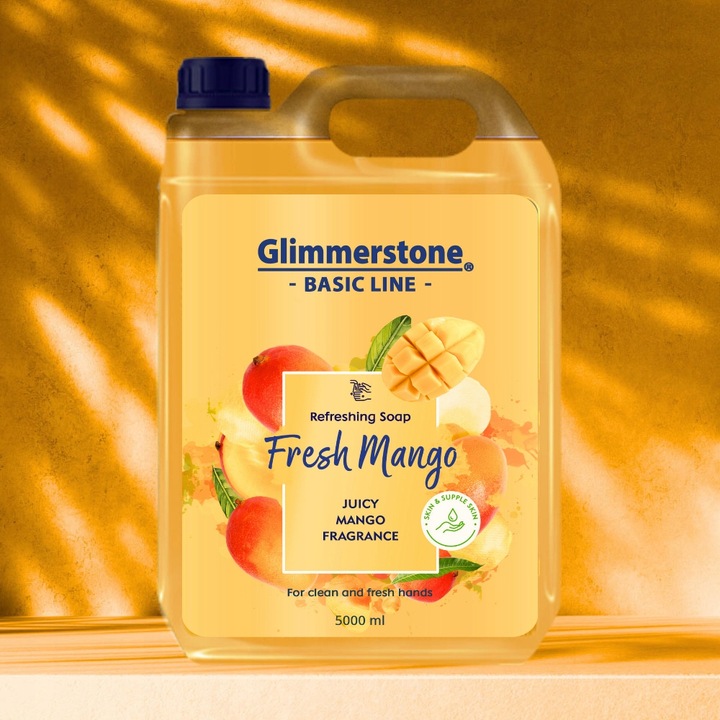 GLIMMERSTONE KREMOWE MYDŁO W PŁYNIE DO RĄK NAWILŻAJĄCE - ŚWIEŻE MANGO - 5L