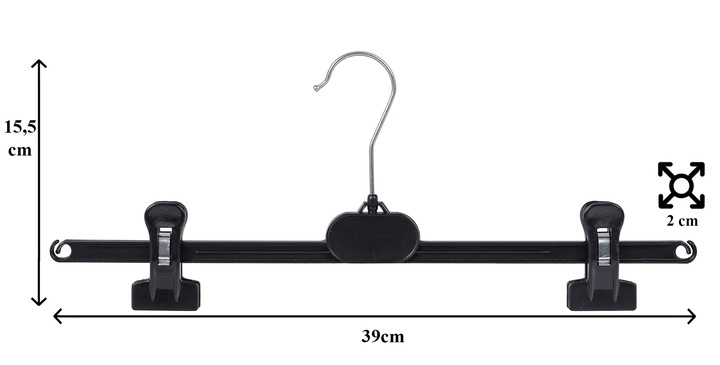 WIESZAKI NA UBRANIA SPODNIOWE NA SPODNIE 20 SZT.
