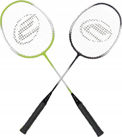 ZESTAW DO BADMINTONA 2 RAKIETKI SIATKA LOTKI TORBA