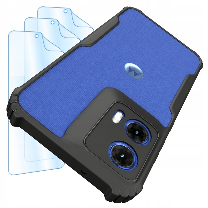 Etui do Motorola Moto G85 5G |Pancerne Przeźroczyste Silikonowe | 3x folia