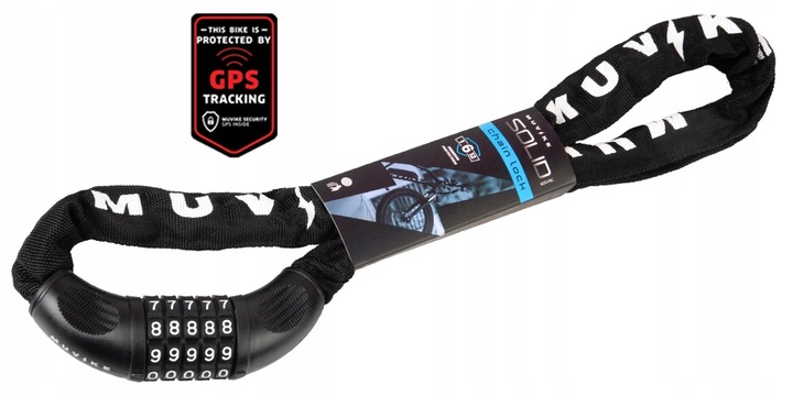 ZAPIĘCIE ROWEROWE ŁAŃCUCH ZAPIĘCIE DO ROWERU SZYFR MUVIKE SOLID 1000/6C