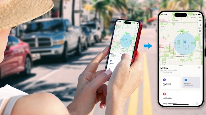 MiLi MiTag Lokalizator GPS BT do iOS APPLE + Etui Brelok do plecaka