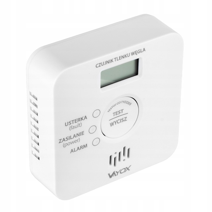 CZUJNIK CZADU DETEKTOR TLENKU WĘGLA WYKRYWACZ 10LAT ŻYWTONOŚCI 85db