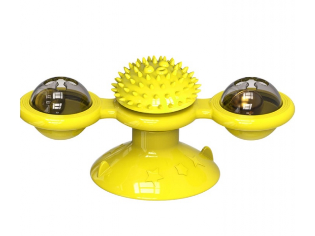 Gryzak z kocimiętką Interaktywna zabawka z przyssawką dla kota ŚWIECĄCA 360