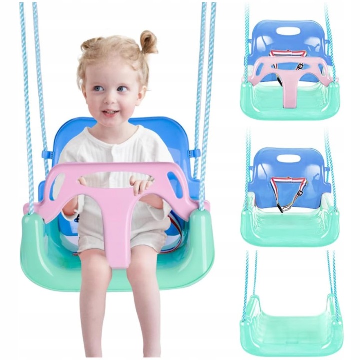 Huśtawka Ogrodowa Modułowa domowa dla Dzieci 3w1 Mocna na Linach