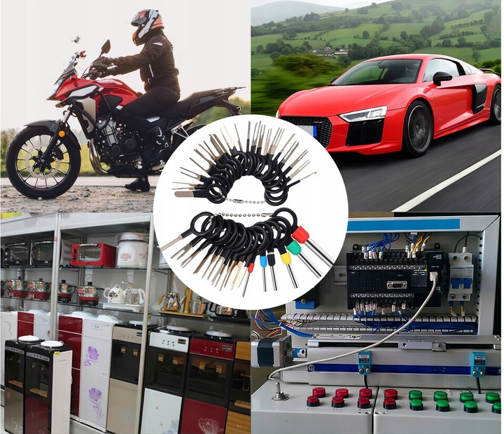 KLUCZE WYJMAKI DO DEMONTAŻU PINÓW KONEKTORÓW RADIA KOSTEK ZESTAW XXL