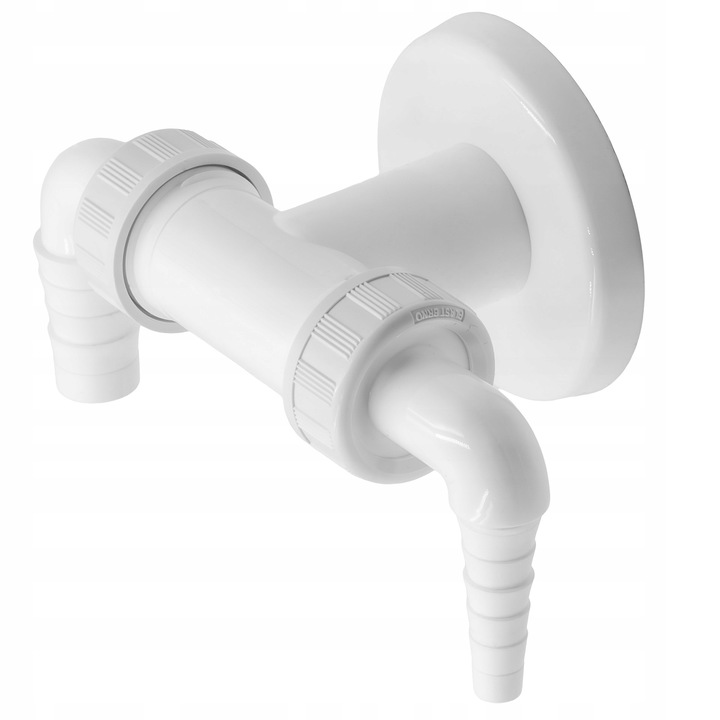 SYFON PODWÓJNY 32mm Z ZAWOREM ZWROTNYM DO PRALKI I ZMYWARKI / SUSZARKI