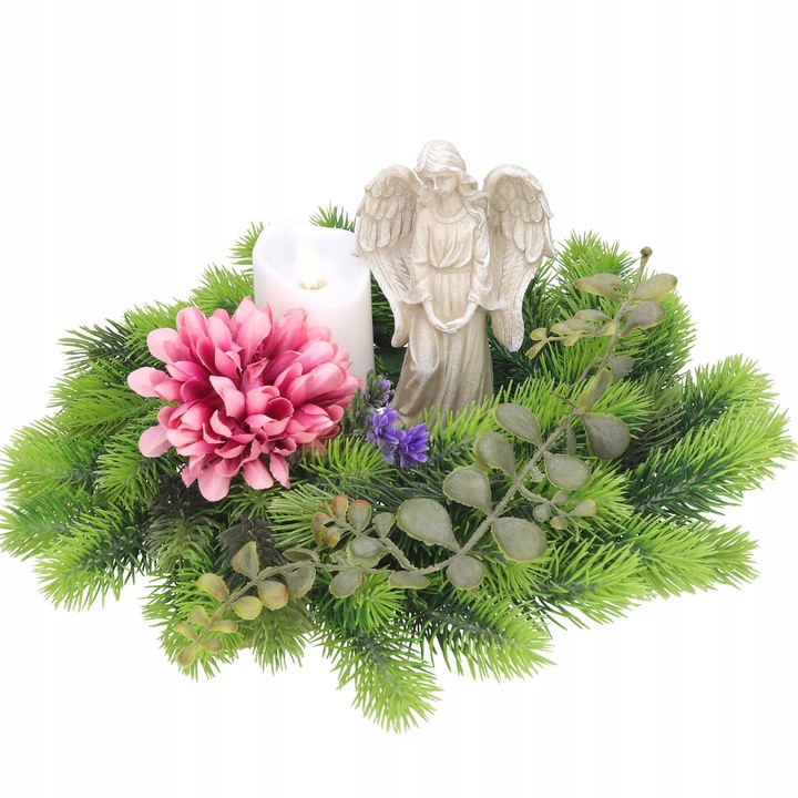 ANIOŁ STRÓŻ ANIOŁEK FIGURKA NA KOMUNIĘ, ŚLUB GRÓB WIANEK STROIK NA PREZENT