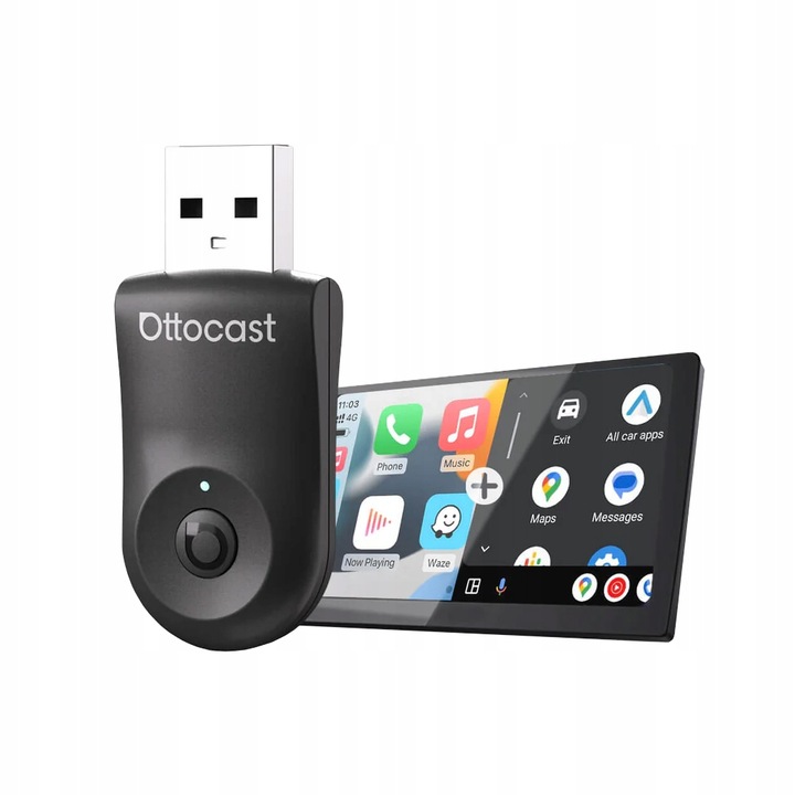 Ottocast Mini 2w1 Bezprzewodowy CarPlay / Android Auto Adapter CA505-T