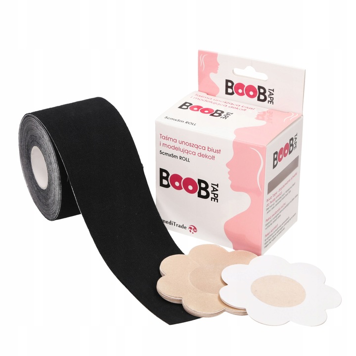 TAŚMA UNOSZĄCA BIUST MODELUJĄCA DEKOLT PUSHUP TAPING BOOB TAPE ULOTKA PL