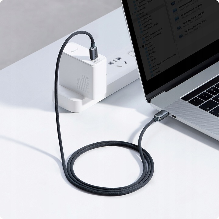 BASEUS MOCNY KABEL USB-C SZYBKIE ŁADOWANIE PRZEWÓD TYP-C PD 100W QC 5A 1.2M