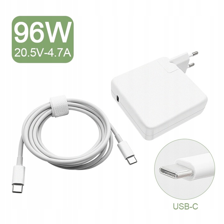 Zasilacz Ładowarka do Apple MacBook 96W USB-C PD + KABEL USB-C 2 metry