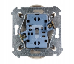 KONTAKT SIMON 54 GNIAZDO PODWÓJNE Z/U SREBRNY