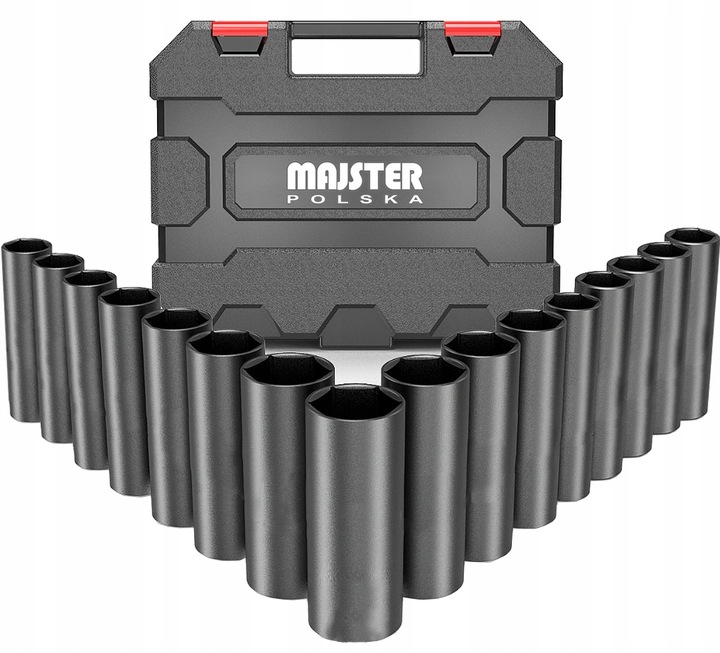 NASADKI UDAROWE ZESTAW NASADEK UDAROWYCH 1/2 DŁUGIE 16EL 10-32MM
