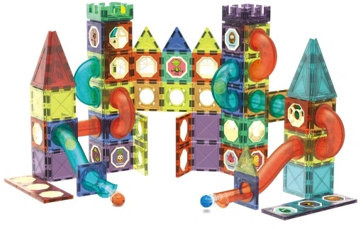 KLOCKI MAGNETYCZNE TOR KULKOWY 110 Elementów XXL