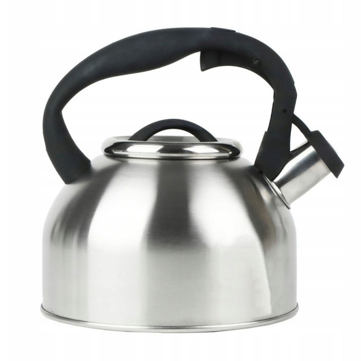 SREBRNY CZAJNIK Z GWIZDKIEM TRADYCYJNY 2,5 L INDUKCJA GAZ STAL