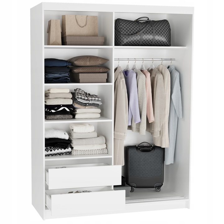 Szafa przesuwna Rivano VI 150 cm z lustrem