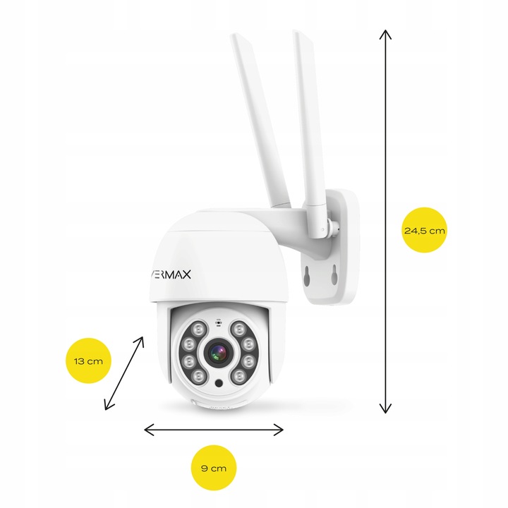 Kamera zewnętrzna OBROTOWA WiFi FULLHD 2MP Overmax