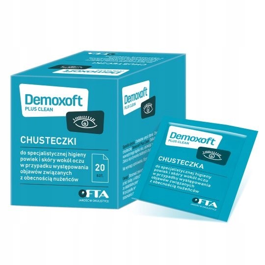 DEMOXOFT Plus Clean chusteczki do powiek 20 sztuk