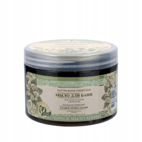 Zestaw czarne mydło Babuszkla Agafia 3x 500 ml mydło syberyjskie