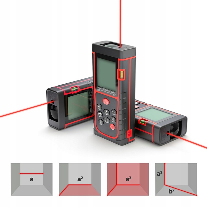 DALMIERZ LASEROWY MIERNIK ODLEGŁOŚCI CYFROWY HT-40