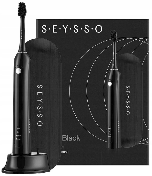 Szczoteczka soniczna SEYSSO Carbon Basic Czarny