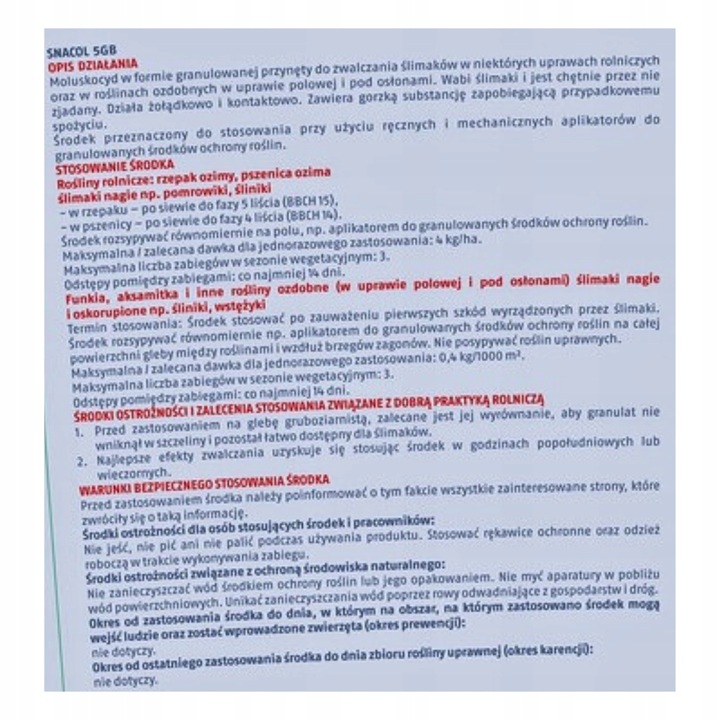 BROS Na Ślimaki Snacol Granulat TRUTKA Na Ślimaki Skuteczny Preparat