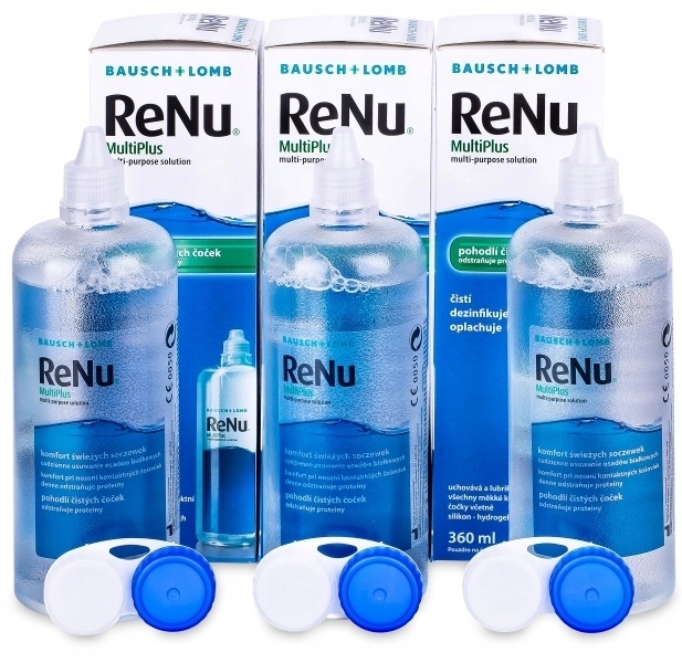 3 x Płyn Do Soczewek RENU MULTIPLUS 360 ml