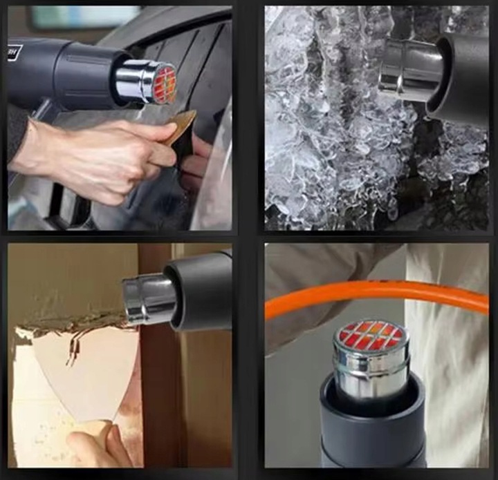 OPALARKA ELEKTRYCZNA 2000W REGULACJA 230V 2 BIEGI 100-600°C MOCNA + 4