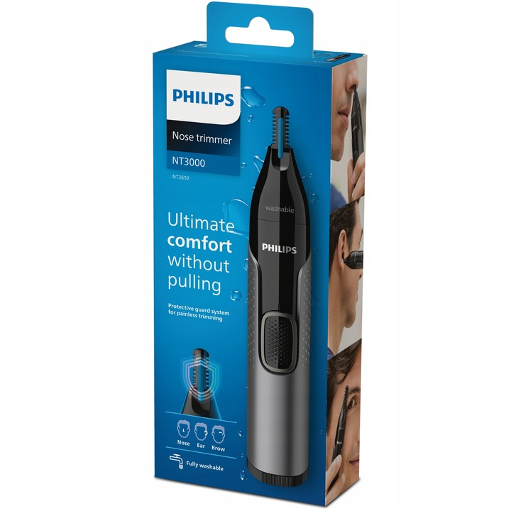 Trymer do nosa uszu i brwi bezprzewodowy seria 3000 Philips NT3650/16