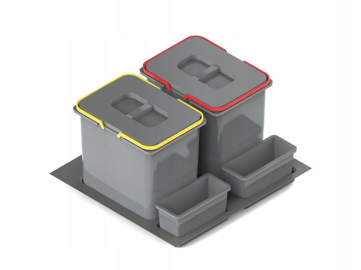 Pojemnik na odpady PRAKTIKO 60 podwójny (2x15l) tworzywo sztuczne