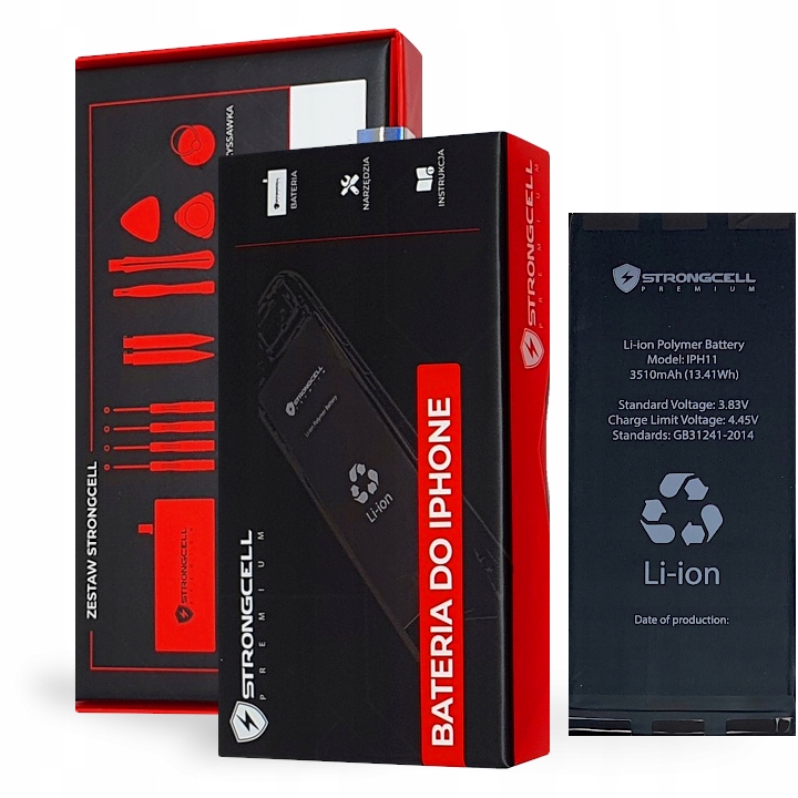 Bateria iPhone 11, A2221, A2223, A2111 Większa Pojemność STRONGCELL ŚWIEŻA