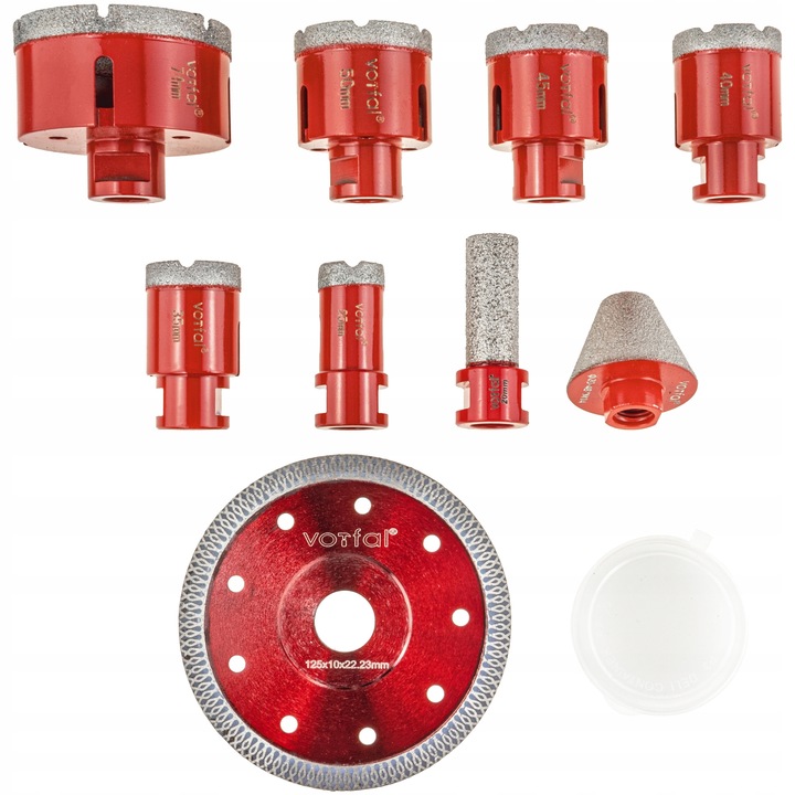 WIERTŁA WIERTŁO DIAMENTOWE OTWORNICE DO GRESU 20-74 MM OTWORNIC TARCZA GRES