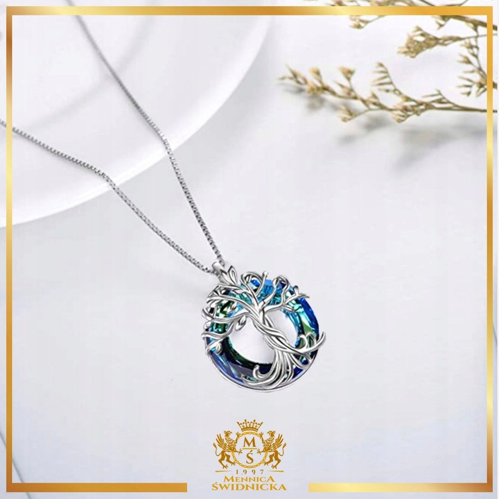 Naszyjnik Srebrny Srebro 925 Łańcuszek z Zawieszką Na Prezent Dla Kobiety