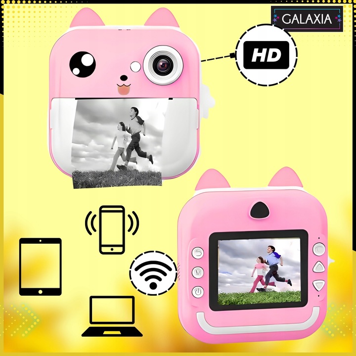 MINI DRUKARKA DRUKUŚ TERMICZNA APARAT NATYCHMIASTOWY DLA DZIECI i 11 ROLEK