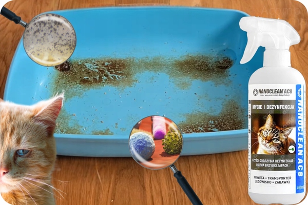 NANOCLEAN AC8 neutralizator zapachu moczu KOTA, na pchły,kleszcze Atest PZH